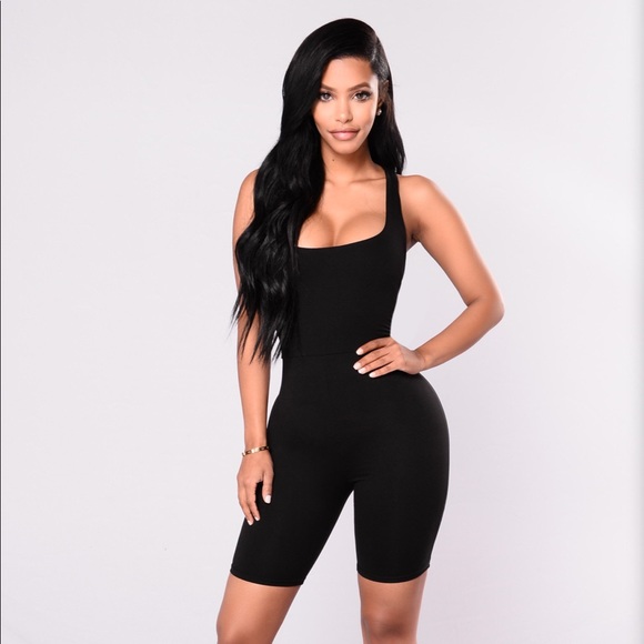 black romper shorts